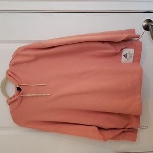 Adidas Women's Hoodie Peach w/Adjustable Sides - Size Large